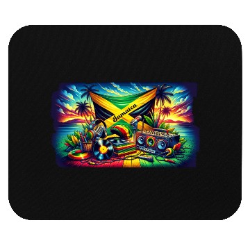 Discover Jamaica Caribbean Reggae Music Design Mouse Pads