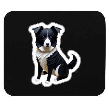 Discover Origami Border Collie Mouse Pads