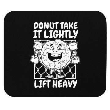 Discover Fitness Donut Funny Donut Gym Mouse Pads