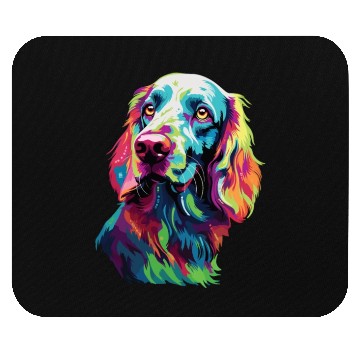 Discover Watercolor Colorful English Setter Mouse Pads