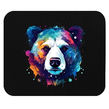 Discover Cool Colorful Galaxy Bear Mouse Pads