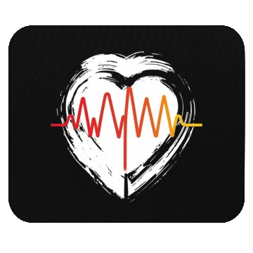 Discover Valentine's day heartbeat Mouse Pads