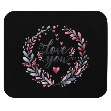 Discover Love you typography Mouse Pads design