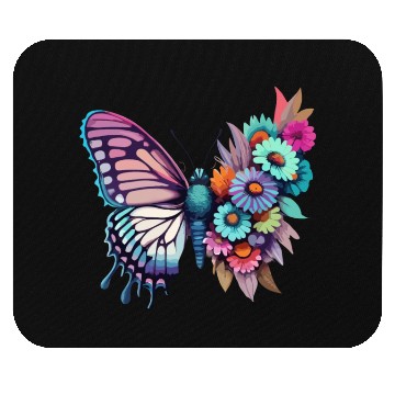 Discover Metamorphora Butterfly Nature Flowers Branches Mouse Pads