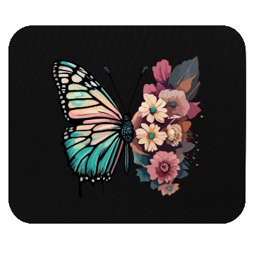 Discover Metamorphora Butterfly Nature Flowers Branches Mouse Pads