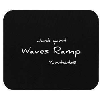 Discover Junk yard Waves Ramp Yardside font logo white Mouse Pads