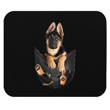 Discover German Shepherd In Pocket Funny Dog Lover Mouse Pads
