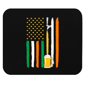 Discover American Irish Flag Beer Mouse Pads