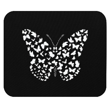 Discover Butterfly Butterflies Insect Silhouette Mouse Pads