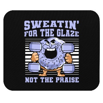 Discover Fitness Donut Funny Donut Gym Mouse Pads