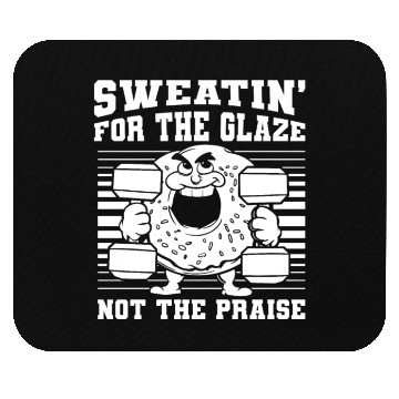 Discover Fitness Donut Funny Donut Gym Mouse Pads