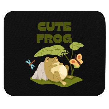 Discover Green Enjoy Life Frog Mouse Pads