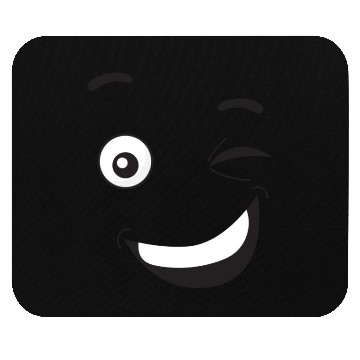Discover happy face with wink Mouse Pads