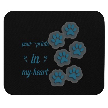 Discover paw prints in my heart Mouse Pads