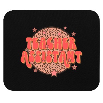 Discover Retro Groovy Leopard Teacher Assistant Mouse Pads