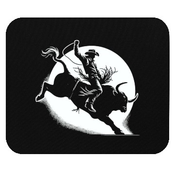 Discover Rodeo Bull Riding Livestock Show Farmer Cattle Mouse Pads
