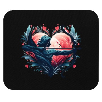 Discover Valentine's Day 2024 - Cupid's arrow lover heart Mouse Pads