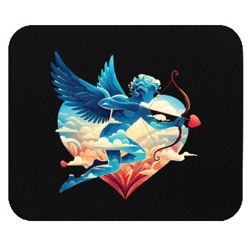 Discover Valentine's Day - Cupid with a bow, heart, love Mouse Pads