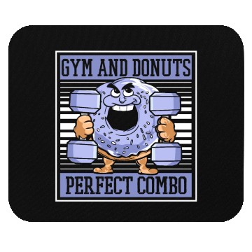 Discover Fitness Donut Funny Donut Gym Mouse Pads