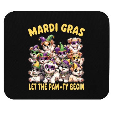 Discover Mardi Gras Puppies Masquerade -Dog Lover Mouse Pads