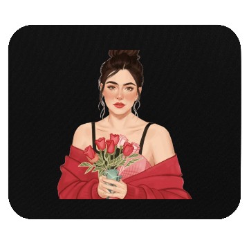 Discover women flower Mouse Pads