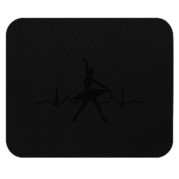 Discover Ballet Dancer Heartbeat EKG Ballerina Mouse Pads
