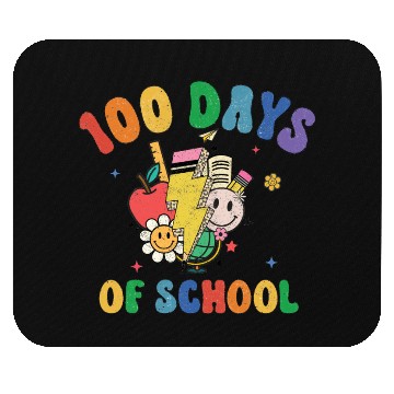 Discover 100 Days of School Retro Teacher Student Mouse Pads