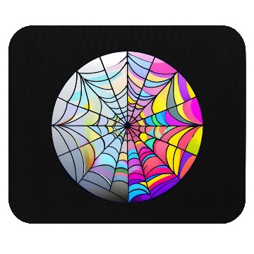 Discover colorful spider web stained glass Mouse Pads