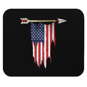 Discover Arrow American Flag Mouse Pads