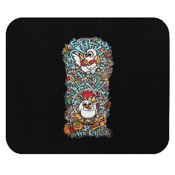Discover Feathered Friends Collection: Adorable Turkey Cart Mouse Pads
