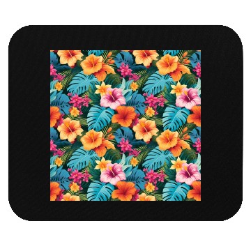 Discover Colorful Tropical Foliage Pattern Mouse Pads