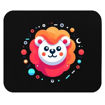 Discover Orange lion Mouse Pads