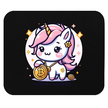 Discover Adorable Crypto Unicorn Cute Bitcoiner Mouse Pads