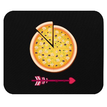 Discover PIZZA is my valentine - Arrow Pointing Left Mouse Pads