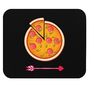 Discover PIZZA is my valentine - Arrow Pointing Left Mouse Pads