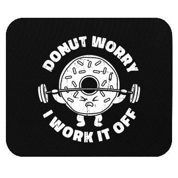 Discover Fitness Donut Funny Donut Gym Mouse Pads
