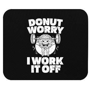 Discover Fitness Donut Funny Donut Gym Mouse Pads