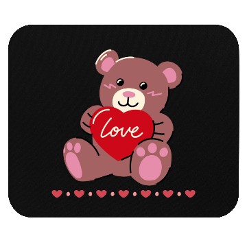 Discover Happy Valentines Day Cute Bear Collections Mouse Pads