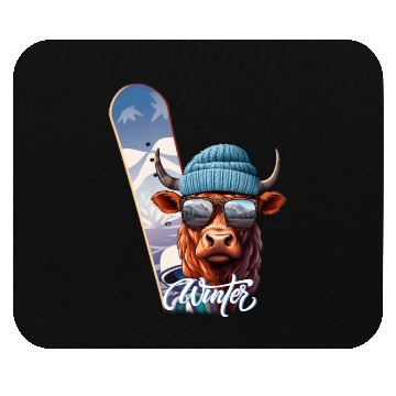 Discover Winter sports, Charly the Snowboarder Mouse Pads