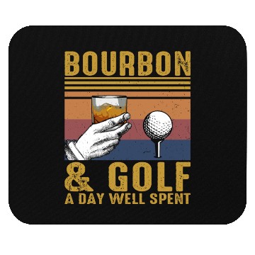 Discover Bourbon Golf Funny Golfer Bourbon Lover Mouse Pads