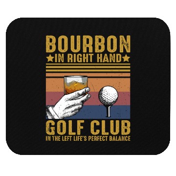 Discover Bourbon Golf Funny Golfer Bourbon Lover Mouse Pads