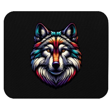 Discover Vivid Abstract Wolf Mouse Pads