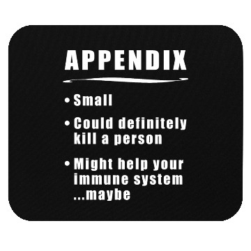 Discover Appendicitis Appendix Definition bold Mouse Pads