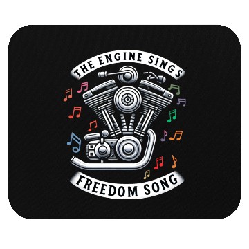 Discover The Engine Sings Freedom Song Motorcycle Mouse Pads