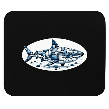 Discover Pebble Predator - The Majestic Shark Mouse Pads