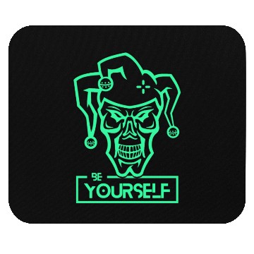 Discover Be Yourself Crazy Joker neon Style Design Mouse Pads