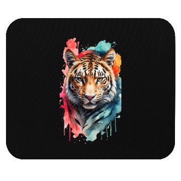 Discover Wild Splendor: Colorful Leopard Face Mouse Pads
