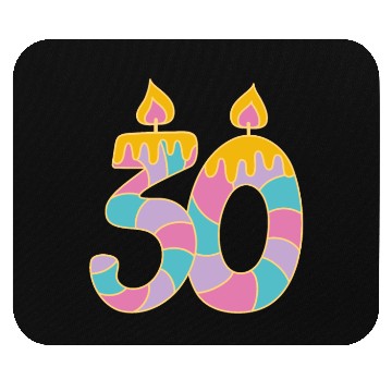 Discover Happy Birthday 30th Age Number Mouse Pads