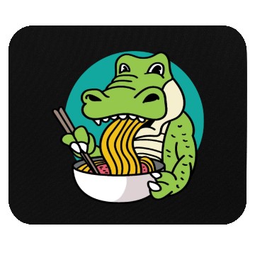 Discover Trex Eating Ramen Food Lover Gift Mouse Pads