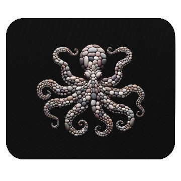 Discover Tentacle Embrace - Octopus Pebble Mosaic Mouse Pads